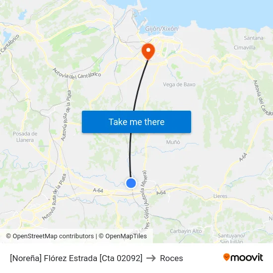 [Noreña]  Flórez Estrada [Cta 02092] to Roces map
