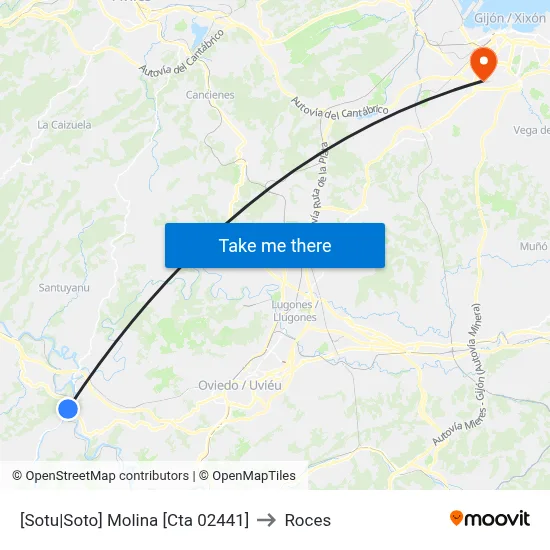 [Sotu|Soto]  Molina [Cta 02441] to Roces map