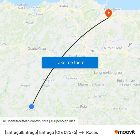 [Entragu|Entrago]  Entragu [Cta 02575] to Roces map