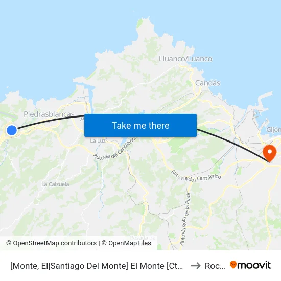 [Monte, El|Santiago Del Monte]  El Monte [Cta 02998] to Roces map