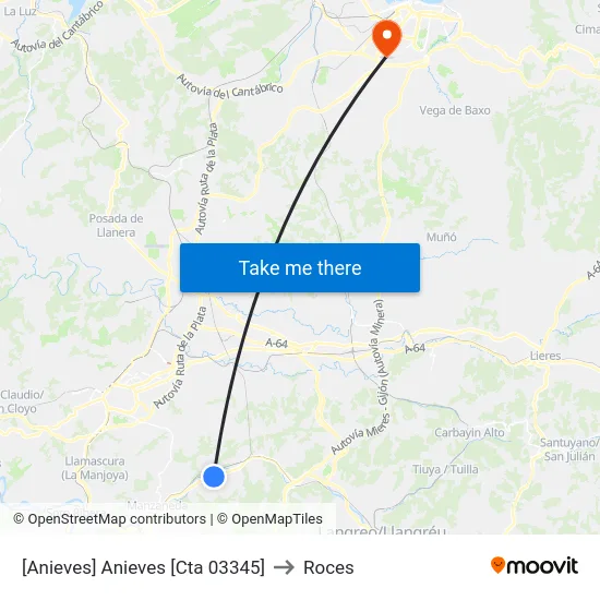 [Anieves]  Anieves [Cta 03345] to Roces map