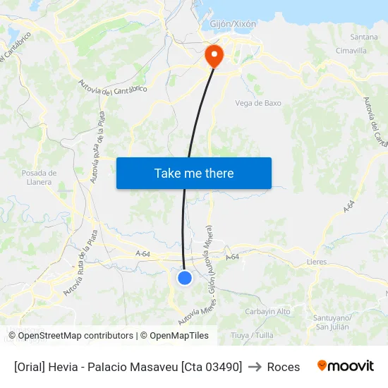 [Orial]  Hevia - Palacio Masaveu [Cta 03490] to Roces map