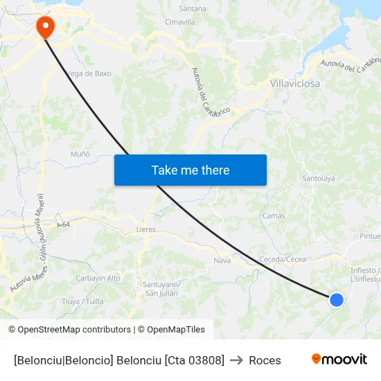 [Belonciu|Beloncio]  Belonciu [Cta 03808] to Roces map