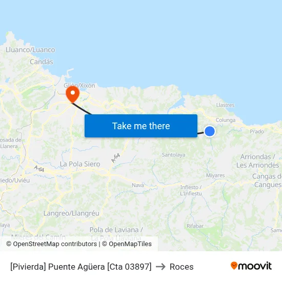 [Pivierda]  Puente Agüera [Cta 03897] to Roces map