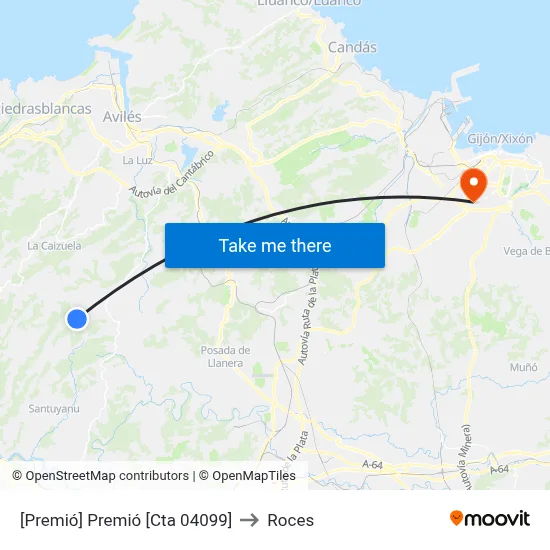 [Premió]  Premió [Cta 04099] to Roces map