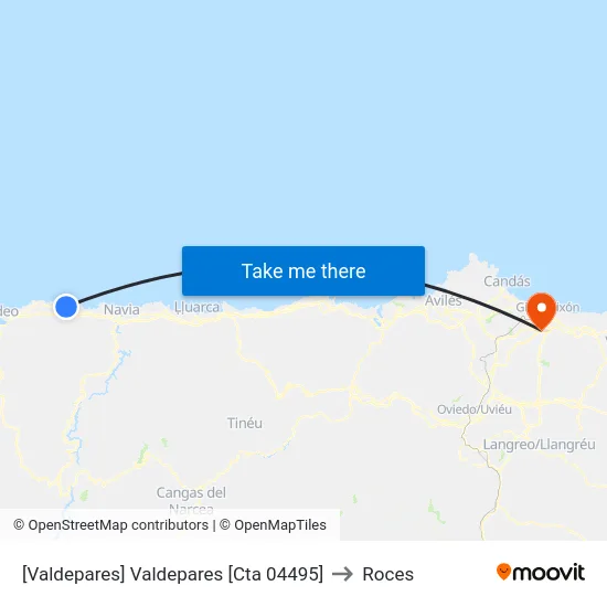 [Valdepares]  Valdepares [Cta 04495] to Roces map