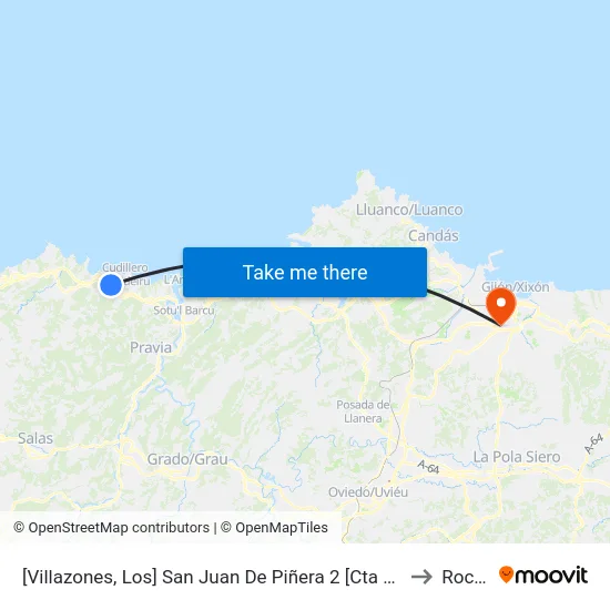 [Villazones, Los]  San Juan De Piñera 2 [Cta 5163] to Roces map