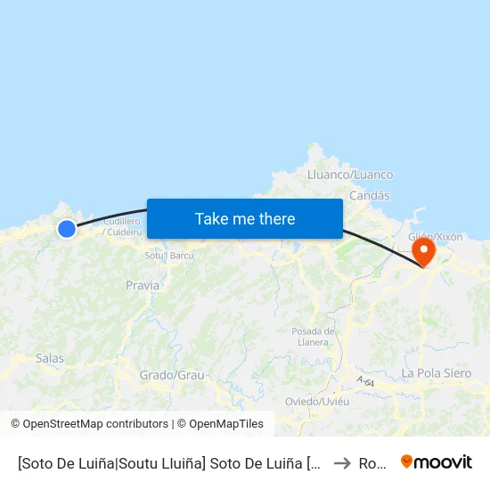 [Soto De Luiña|Soutu Lluiña]  Soto De Luiña [Cta 05277] to Roces map
