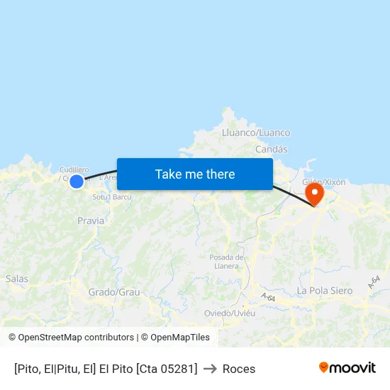 [Pito, El|Pitu, El]  El Pito [Cta 05281] to Roces map