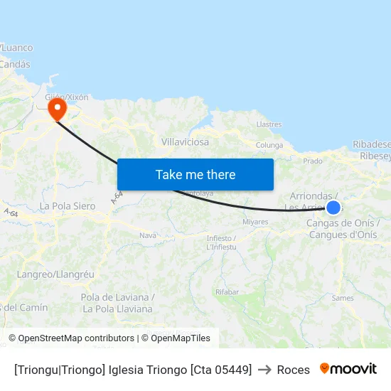[Triongu|Triongo]  Iglesia Triongo [Cta 05449] to Roces map