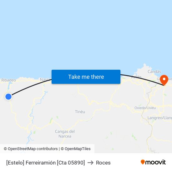 [Estelo]  Ferreiramión [Cta 05890] to Roces map