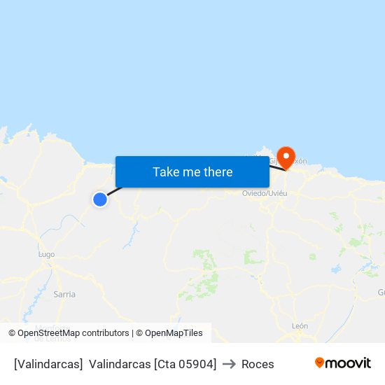 [Valindarcas]  Valindarcas [Cta 05904] to Roces map