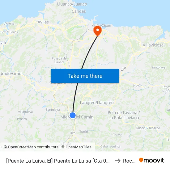 [Puente La Luisa, El]  Puente La Luisa [Cta 06331] to Roces map