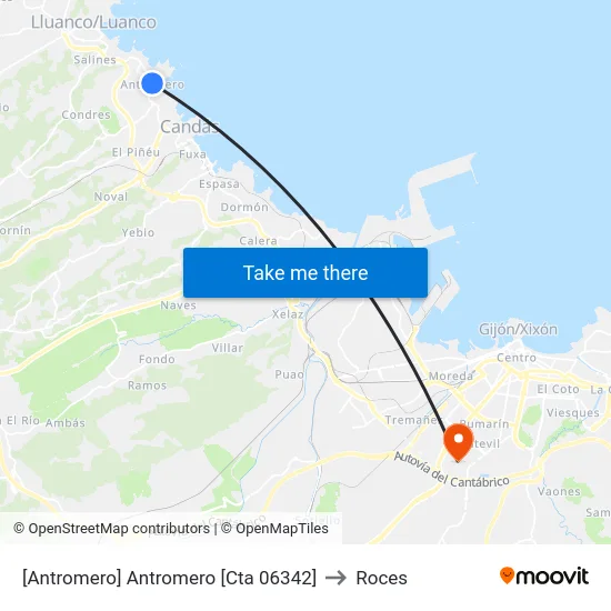 [Antromero]  Antromero [Cta 06342] to Roces map