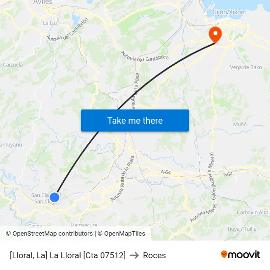 [Lloral, La]  La Lloral [Cta 07512] to Roces map