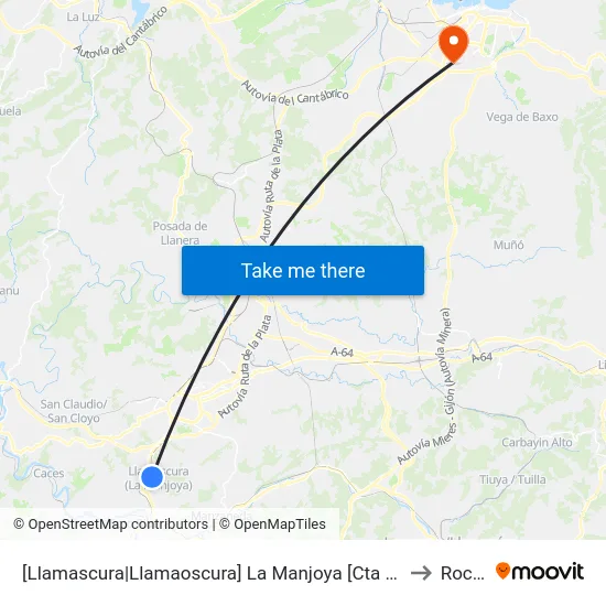 [Llamascura|Llamaoscura]  La Manjoya [Cta 07552] to Roces map
