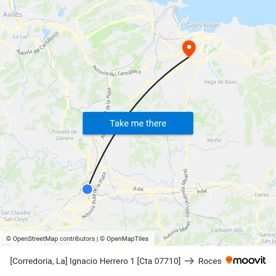[Corredoria, La]  Ignacio Herrero 1 [Cta 07710] to Roces map
