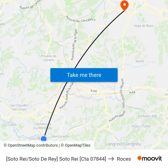 [Soto Rei/Soto De Rey]  Soto Rei [Cta 07844] to Roces map