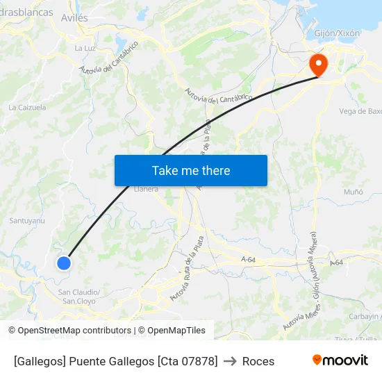 [Gallegos]  Puente Gallegos [Cta 07878] to Roces map