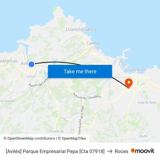 [Avilés]  Parque Empresarial Pepa [Cta 07918] to Roces map