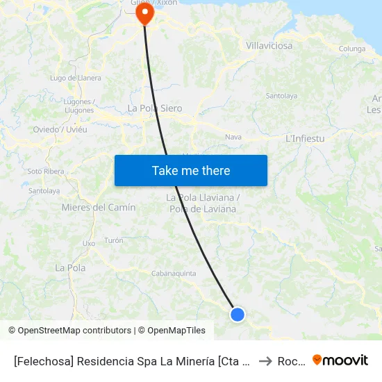 [Felechosa]  Residencia Spa La Minería [Cta 16269] to Roces map