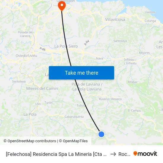 [Felechosa]  Residencia Spa La Minería [Cta 16270] to Roces map