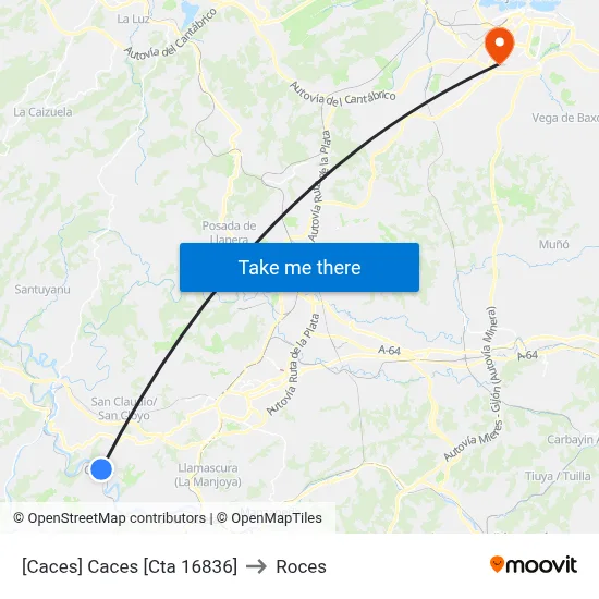 [Caces]  Caces [Cta 16836] to Roces map