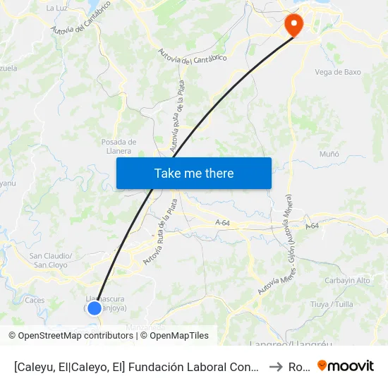 [Caleyu, El|Caleyo, El]  Fundación Laboral Construcción [Cta 16842] to Roces map