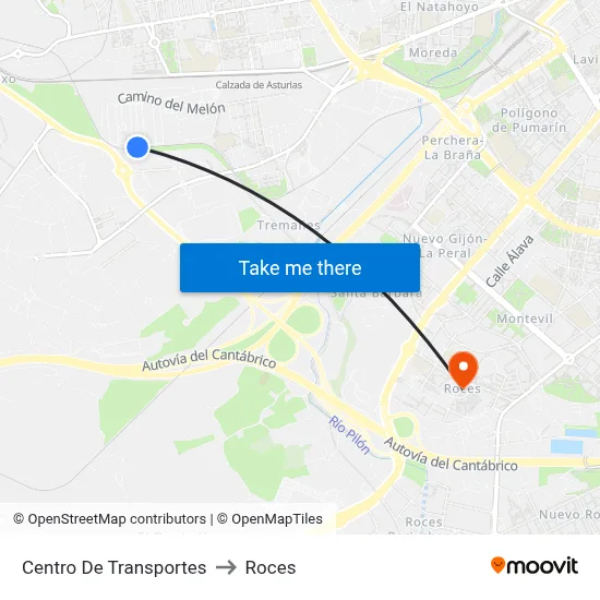 Centro De Transportes to Roces map