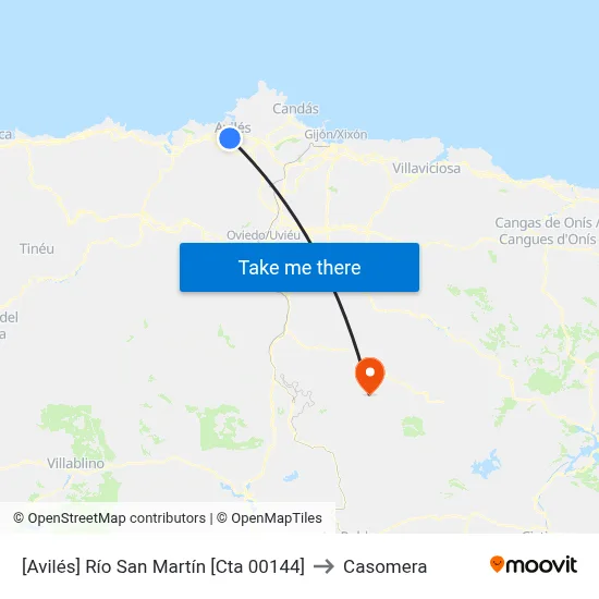 [Avilés]  Río San Martín [Cta 00144] to Casomera map