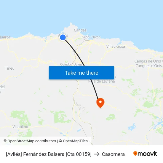 [Avilés]  Fernández Balsera [Cta 00159] to Casomera map