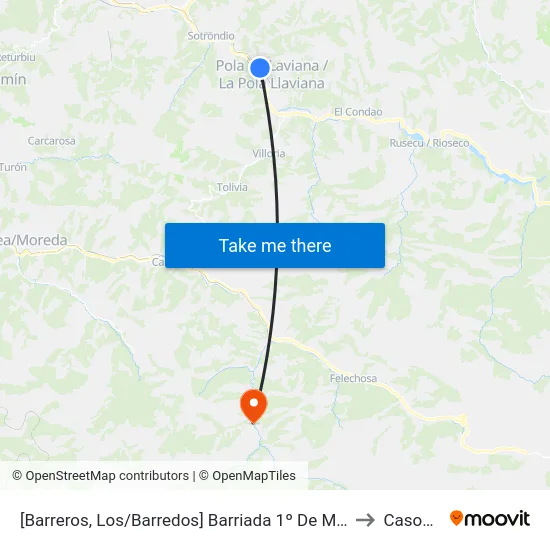[Barreros, Los/Barredos]  Barriada 1º De Mayo [Cta 00460] to Casomera map