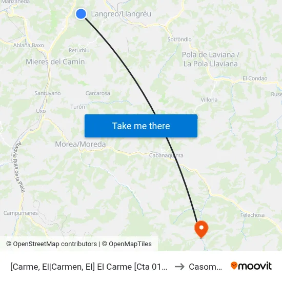 [Carme, El|Carmen, El]  El Carme [Cta 01144] to Casomera map