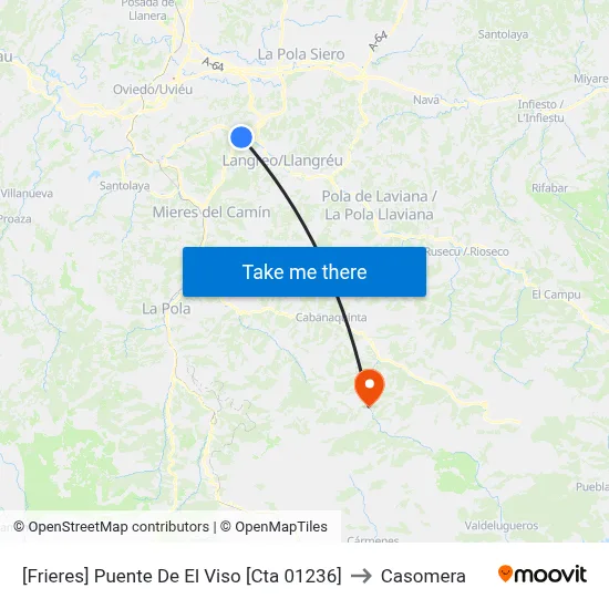 [Frieres]  Puente De El Viso [Cta 01236] to Casomera map