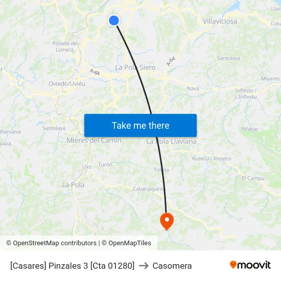 [Casares]  Pinzales 3 [Cta 01280] to Casomera map