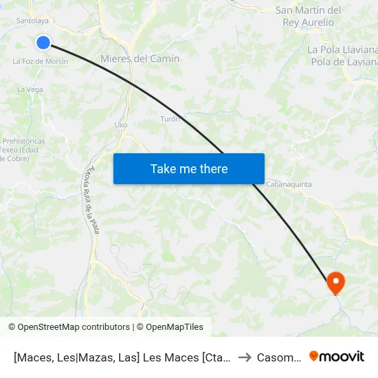 [Maces, Les|Mazas, Las]  Les Maces [Cta 01580] to Casomera map