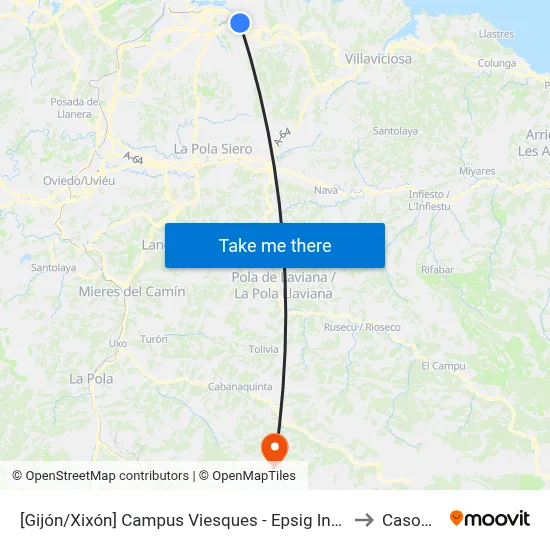 [Gijón/Xixón]  Campus Viesques - Epsig Intra [Cta 01897] to Casomera map