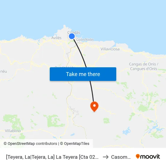 [Teyera, La|Tejera, La]  La Teyera [Cta 02779] to Casomera map
