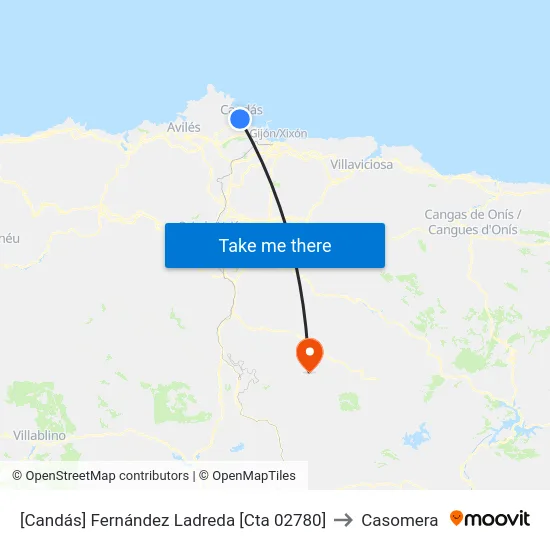 [Candás]  Fernández Ladreda [Cta 02780] to Casomera map