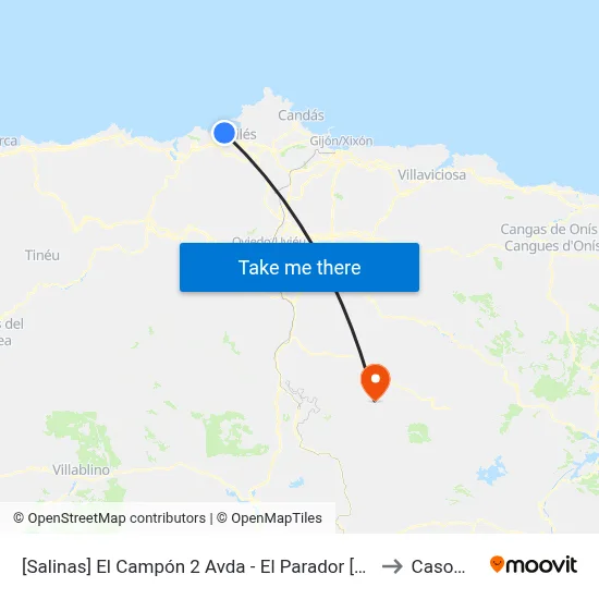 [Salinas]  El Campón 2 Avda - El Parador [Cta 02981] to Casomera map