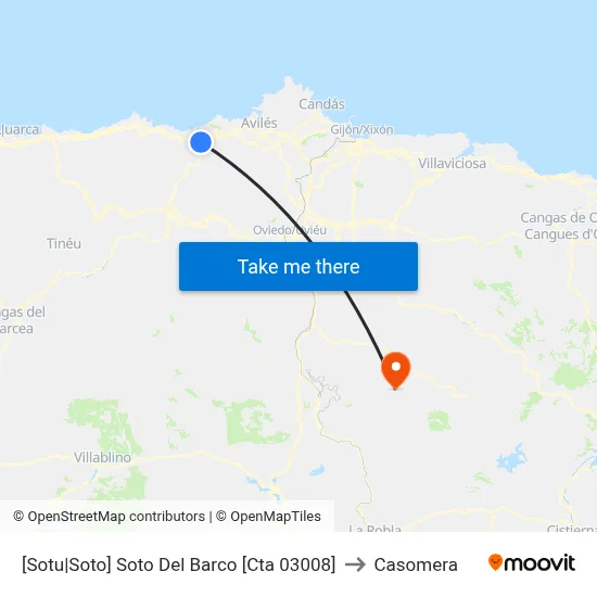 [Sotu|Soto]  Soto Del Barco [Cta 03008] to Casomera map