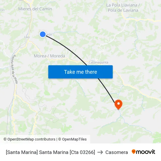 [Santa Marina]  Santa Marina [Cta 03266] to Casomera map