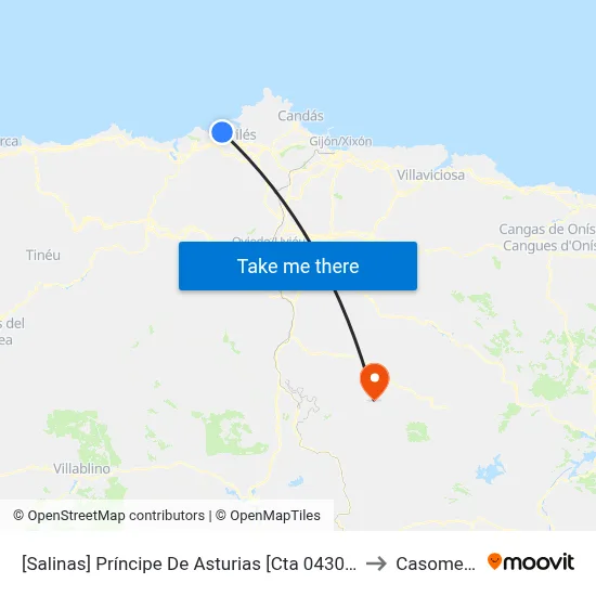 [Salinas]  Príncipe De Asturias [Cta 04308] to Casomera map