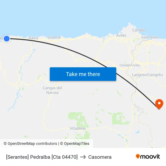 [Serantes]  Pedralba [Cta 04470] to Casomera map