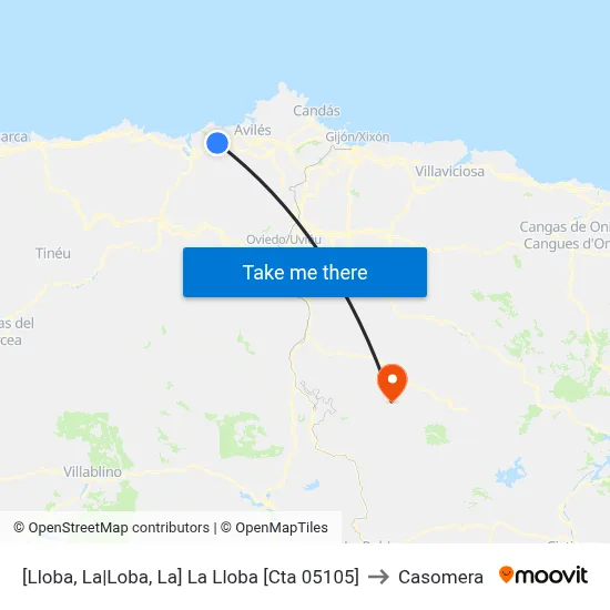 [Lloba, La|Loba, La]  La Lloba [Cta 05105] to Casomera map