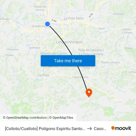 [Colloto/Cualloto]  Polígono Espiritu Santo [Cta 05516] to Casomera map