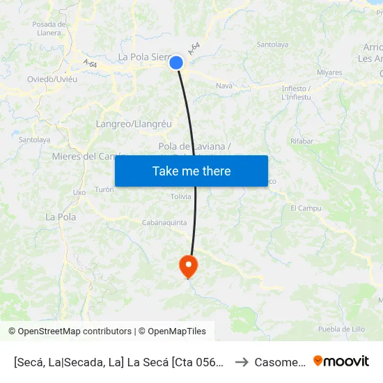 [Secá, La|Secada, La]  La Secá [Cta 05693] to Casomera map