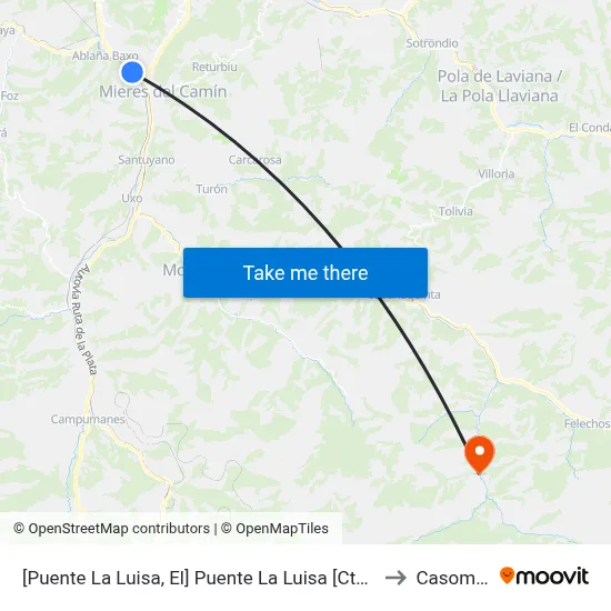 [Puente La Luisa, El]  Puente La Luisa [Cta 06331] to Casomera map