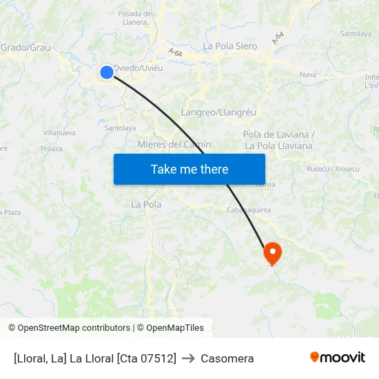 [Lloral, La]  La Lloral [Cta 07512] to Casomera map