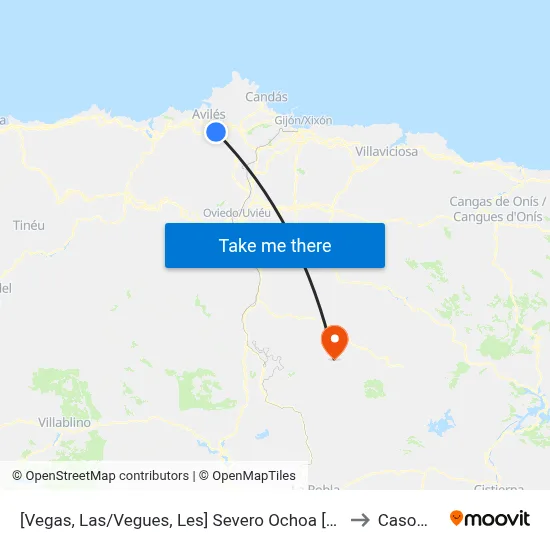 [Vegas, Las/Vegues, Les]  Severo Ochoa [Cta 07875] to Casomera map